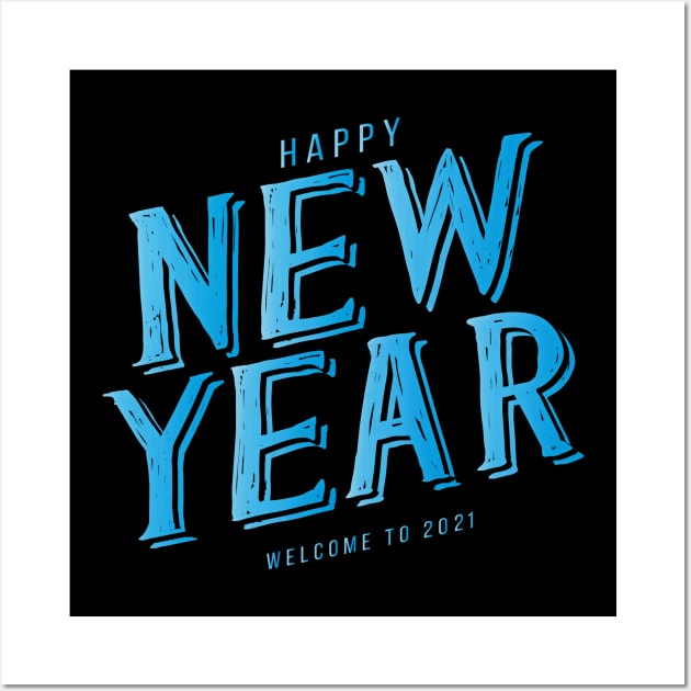 Happy New Year Wall Art by aybstore